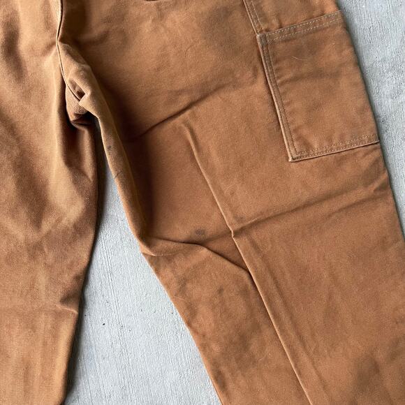 Vintage Y2K Carhartt brown DIRTY double knee work wear carpenter pants - Picture 9 of 12